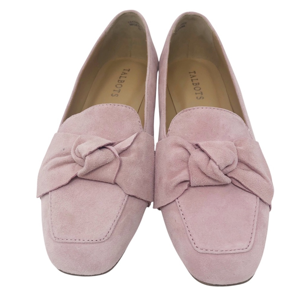 Talbots Stella Bow Loafers Pink Suede‎ - Picture 2 of 5